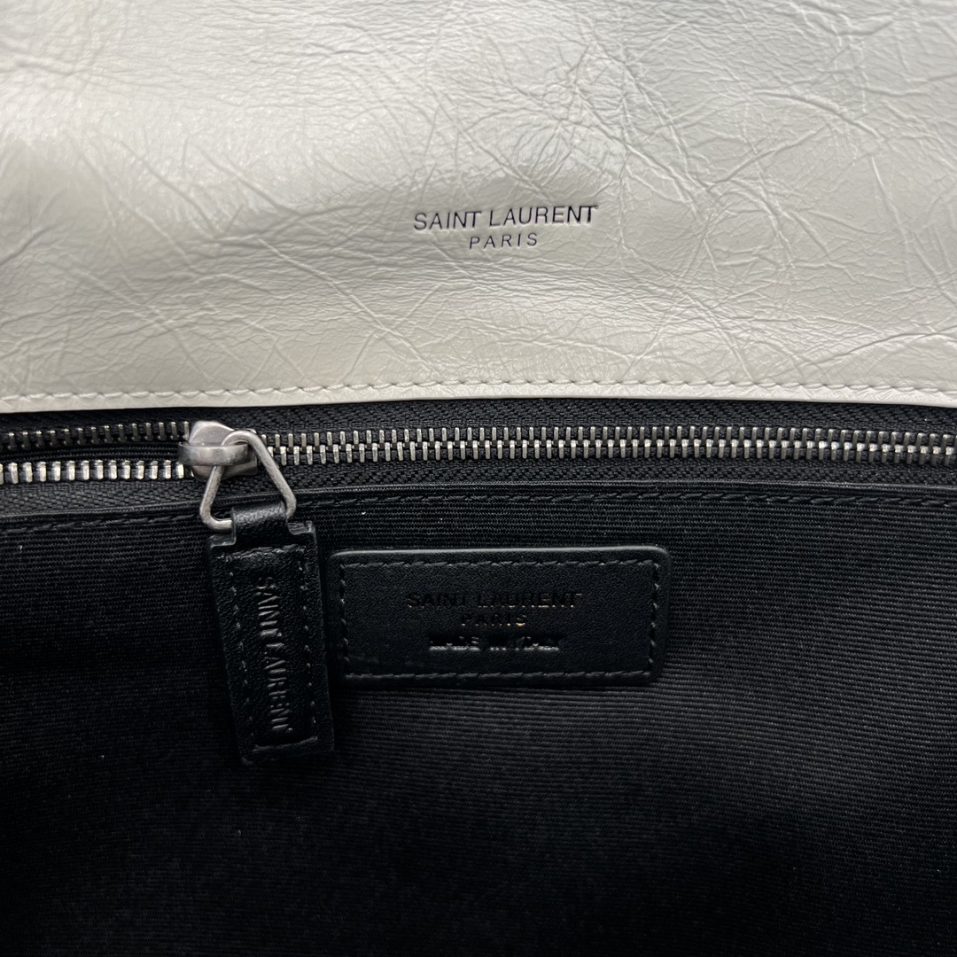 Saint Laurent Niki Medium Vintage Calfskin Handbag Shoulder Bag White 633158 